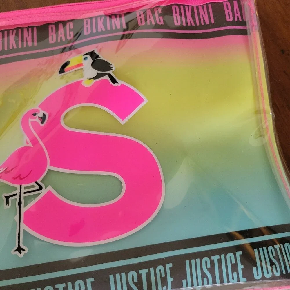 justice bikini bag initial 
